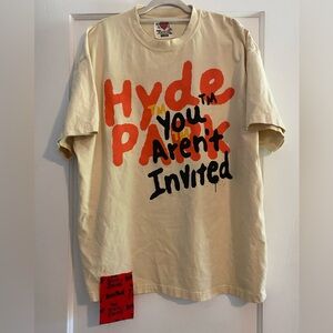 Rare Hyde Park Cream You Aren’t Invited Graphic T-Shirt Size XL
